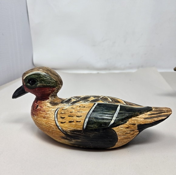 Family Of Ducks Dad, Mom & Baby 2 Larger Ones Resin Small Ceramic? Vtg Hand Made - Picture 7 of 13